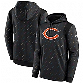 Men's Chicago Bears Nike Charcoal 2021 NFL Crucial Catch Therma Pullover Hoodie,baseball caps,new era cap wholesale,wholesale hats